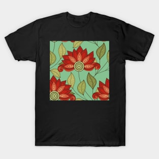 Spring Pattern with Floral Motifs T-Shirt